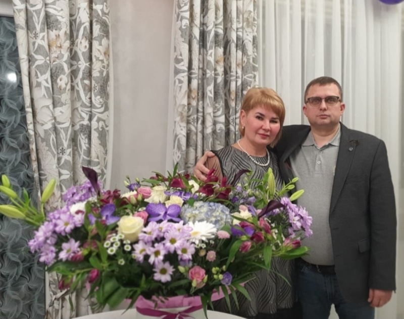 Алексей Синицын с женой