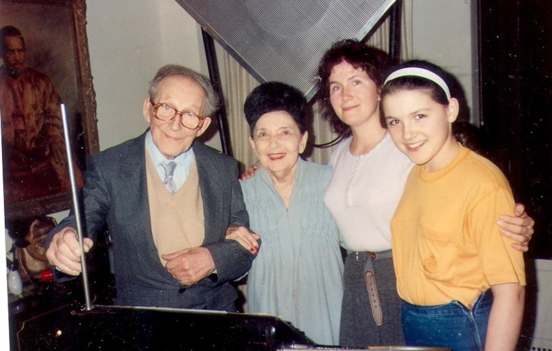 Лев Термен с семьей