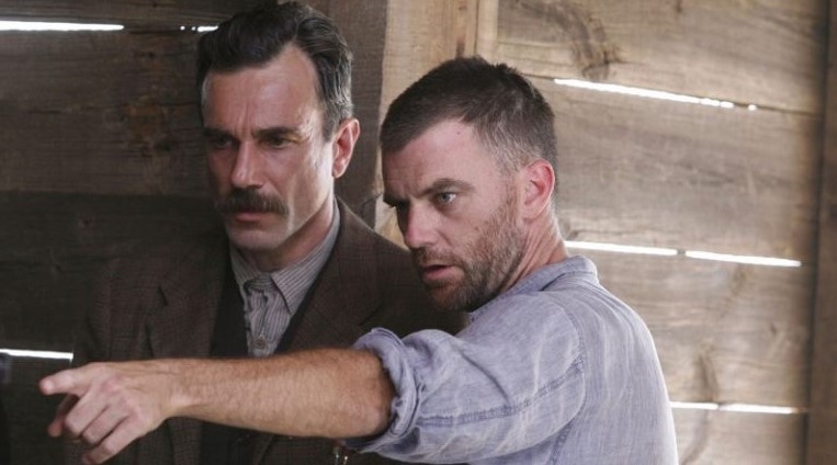 Пол Томас Андерсон на съемках фильма «Нефть»