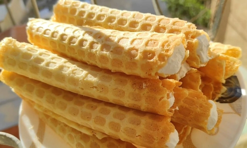 Вафельные трубочки: воздушный крем