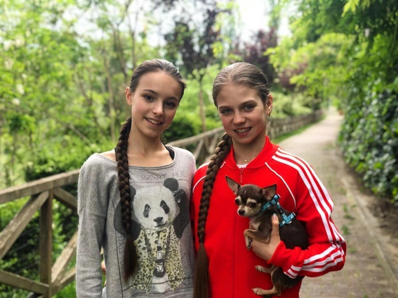 Анна Щербакова и Александра Трусова