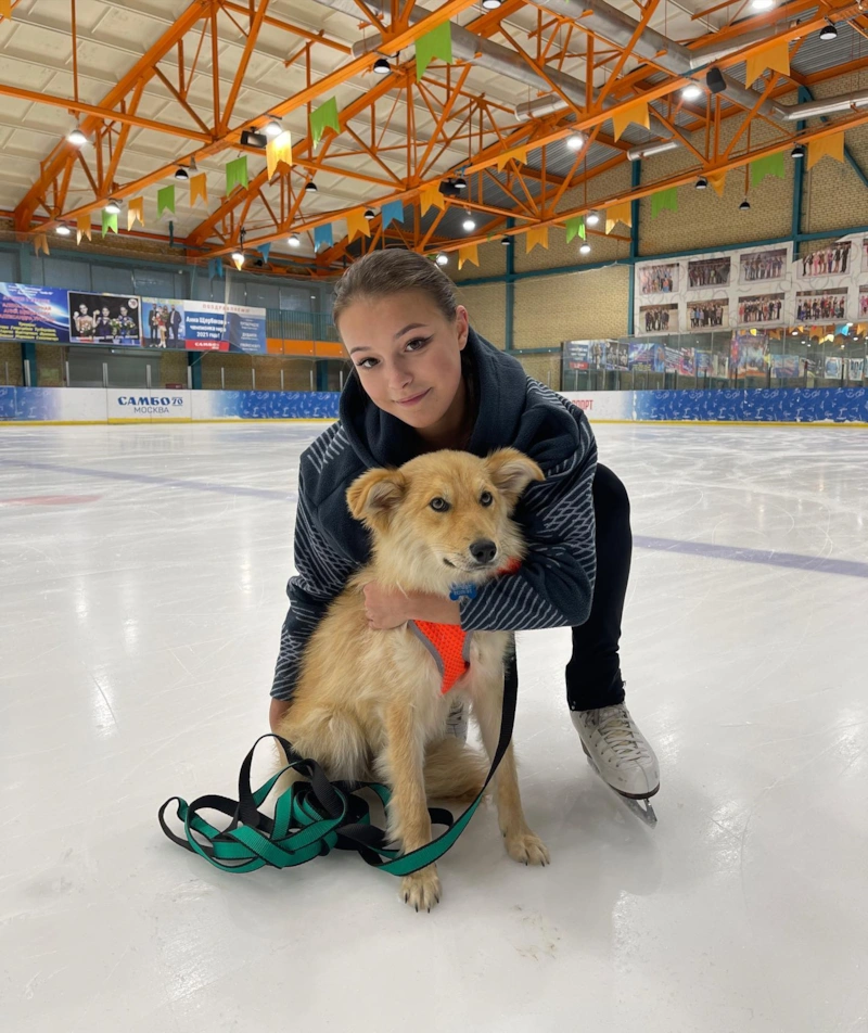 Анна Щербакова на тренировке