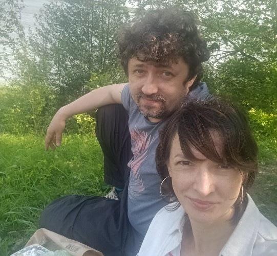 Иван Рыбалко с пострадавшей Инной