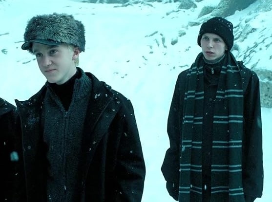 Бронсон Уэбб и Том Фелтон в сериале «Гарри Поттер и узник Азкабана»