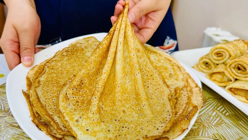 Ажурные блины: тонкая текстура