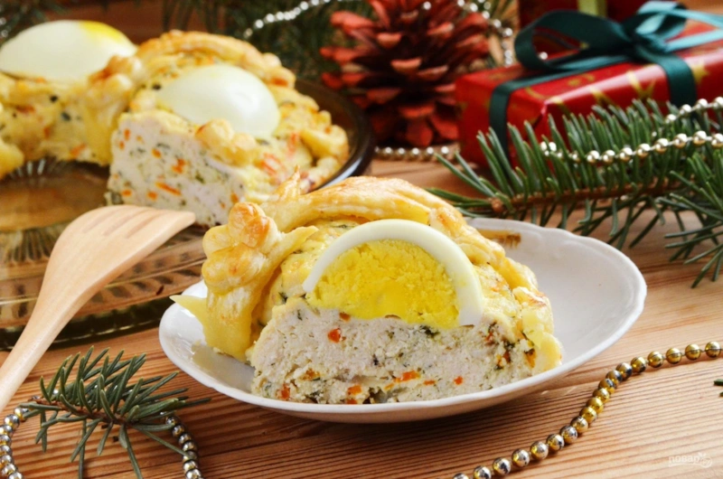 Рождественское кольцо: пирог с начинкой