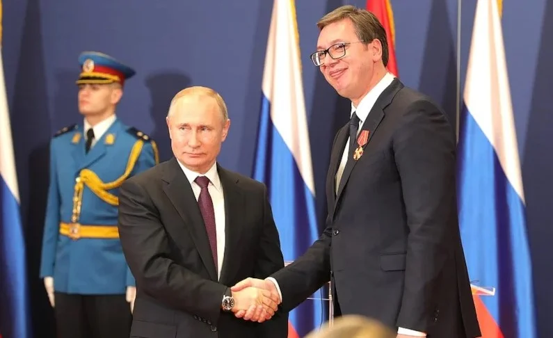 Александр Вучич и Владимир Путин