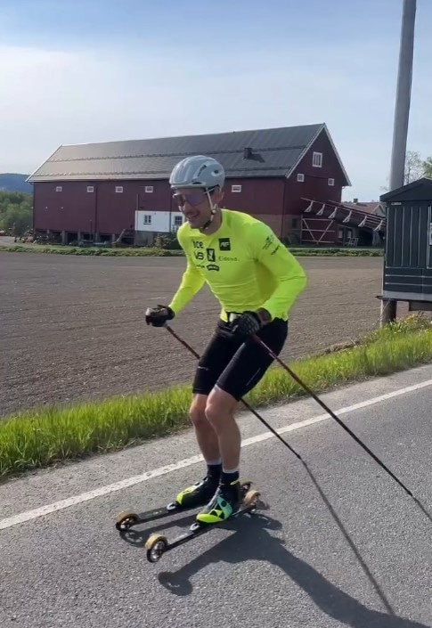 Стурла Холм Легрейд на тренировке