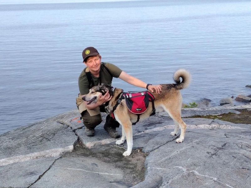 Артур Климаков с собакой Артур Климаков с собакой