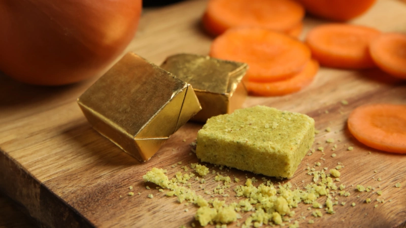 Кухонный лайфхак: бульонный кубик в руке