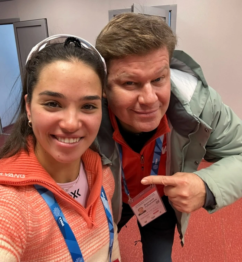 Вероника Степанова и Дмитрий Губерниев Вероника Степанова и Дмитрий Губерниев