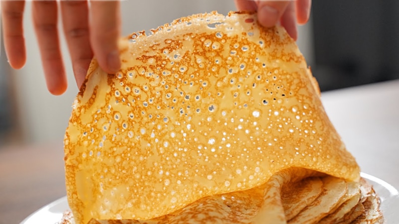 Ажурные блины: золотистые края