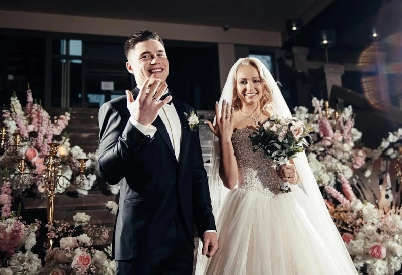 Дарьи Нагорная с мужем Никитой Нагорным