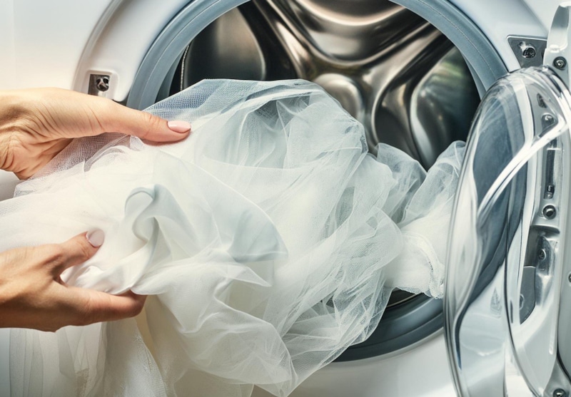 Стирка тюля: без заломов и потерь