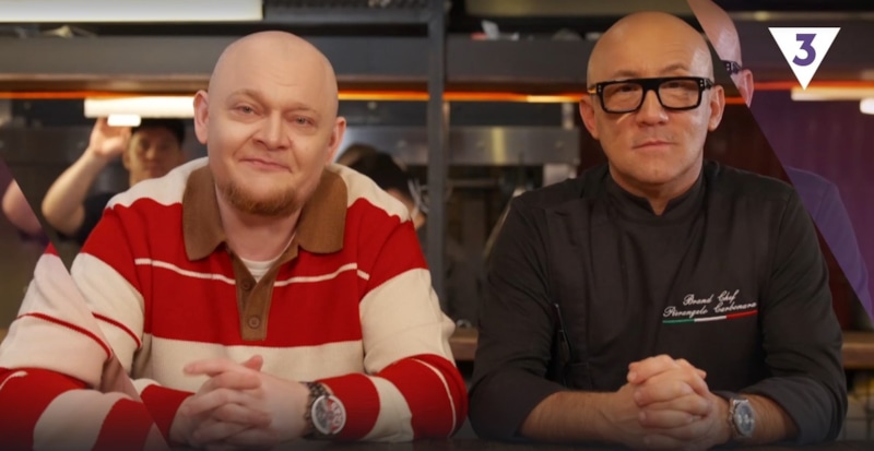 Пьер Карбонара и Михаил Стогниенко — ведущие шоу «Особенности национальной кухни»