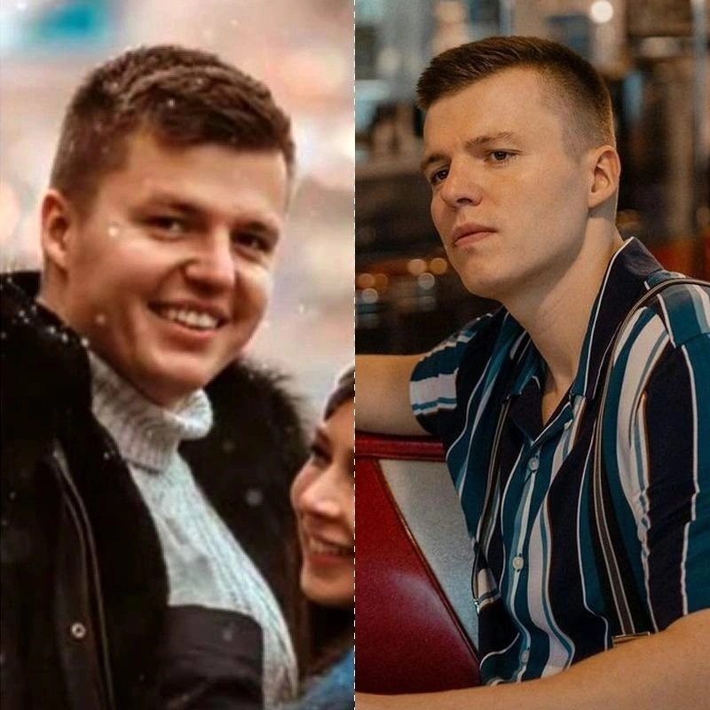 Артем Чекалин до и после похудения