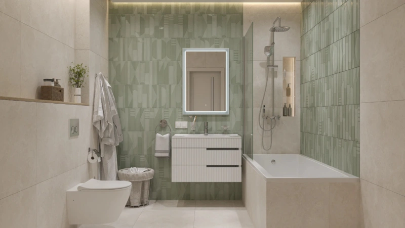 Спокойная эстетика дома: современная ванная Спокойная эстетика дома: современная ванная