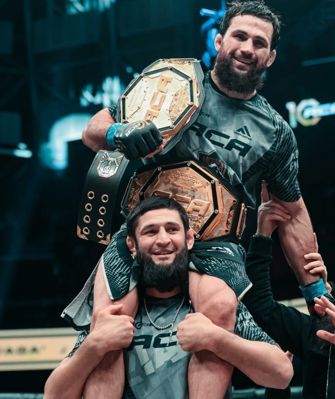 Абубакар Вагаев и Хамзат Чимаев Абубакар Вагаев и Хамзат Чимаев