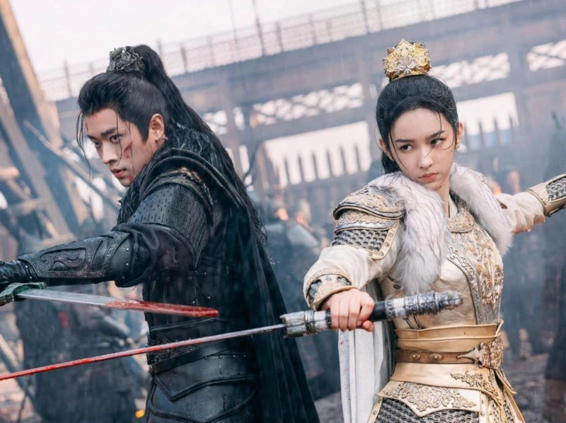 Чжоу Е и Чэн Лэй в дораме «Легенда о женщине-генерале»