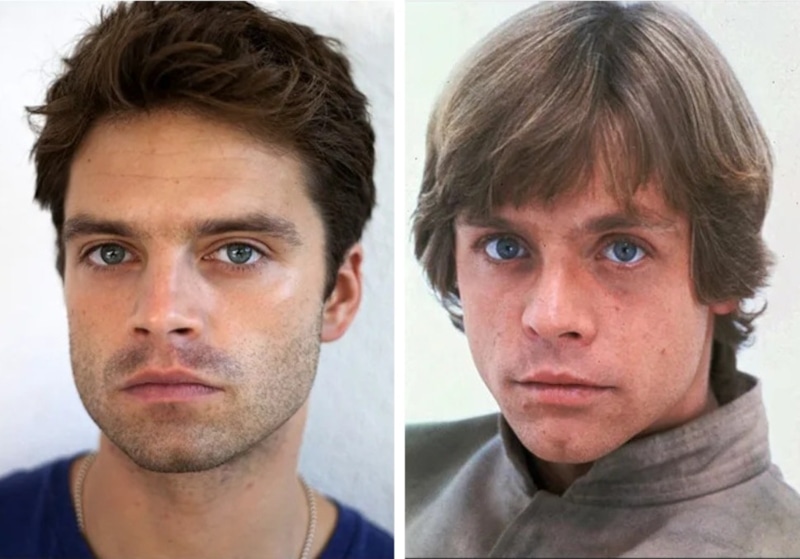 Себастиан Стэн и Марк Хэмилл (похожи)