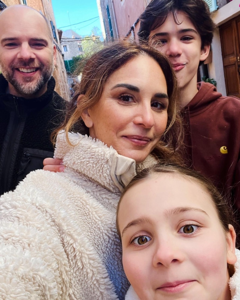 Александра Рапапорт с мужем и детьми