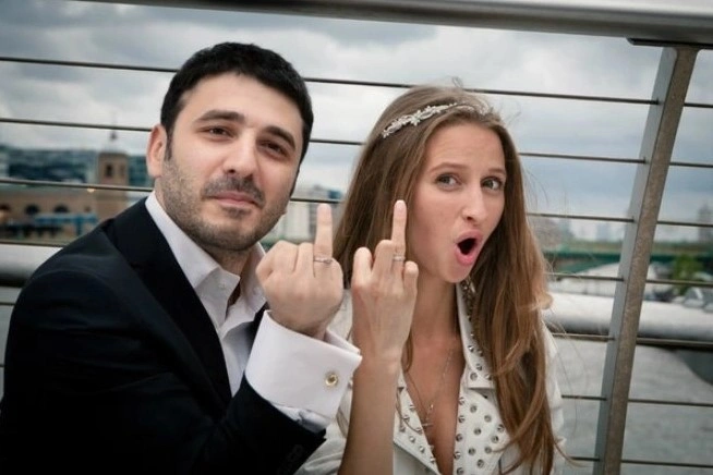 Сарик Андреасян с первой женой Сарик Андреасян с первой женой