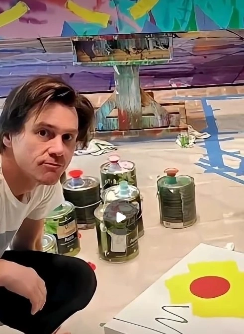 Джим Керри пишет картины Джим Керри пишет картины