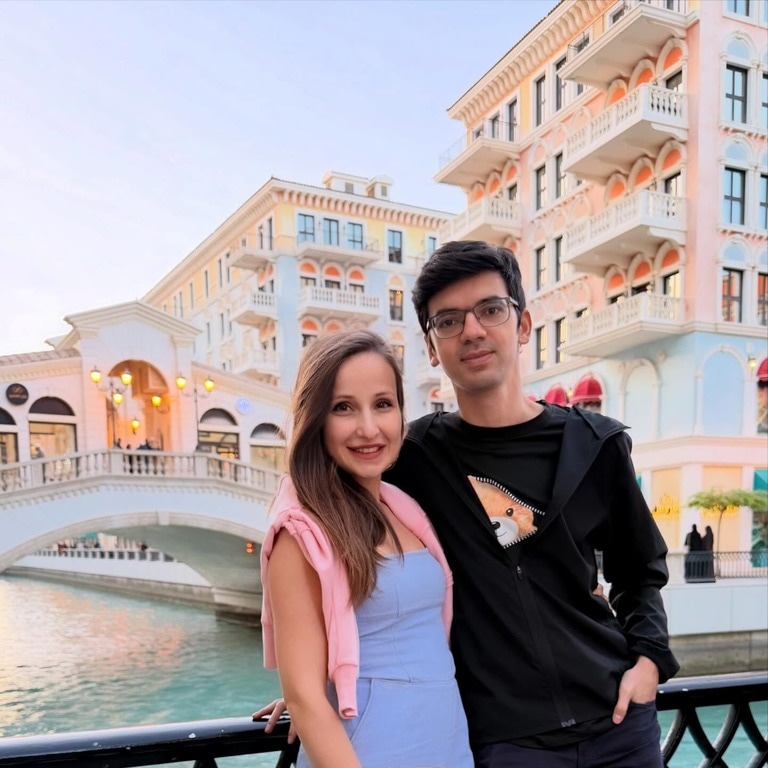 Аниш Гири и его жена Софико Гурамишвили