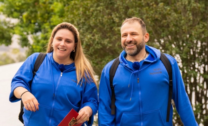 Игорь Рыбаков с дочерью Полиной на проекте «Сокровища императора»