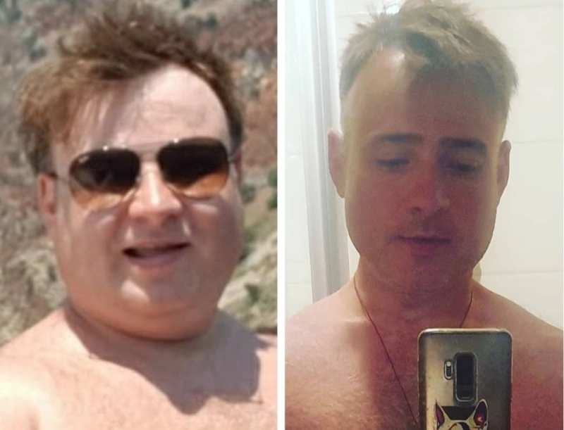 Руслан Сасин до и после похудения