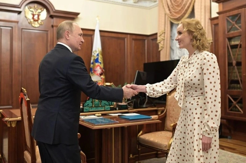 Мария Львова-Белова и Владимир Путин