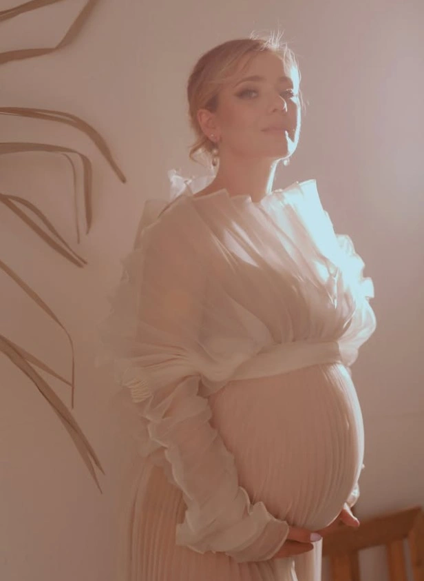 Елена Полянская во время беременности