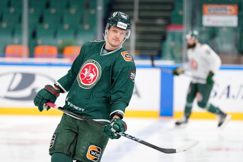 Защитник клуба КХЛ «Ак Барс» Никита Лямкин 