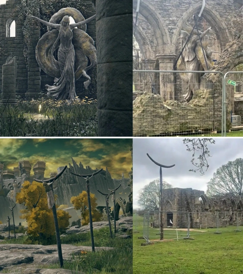 Первые кадры со съемочной площадки Elden Ring: храм Марики и столб из Замогилья