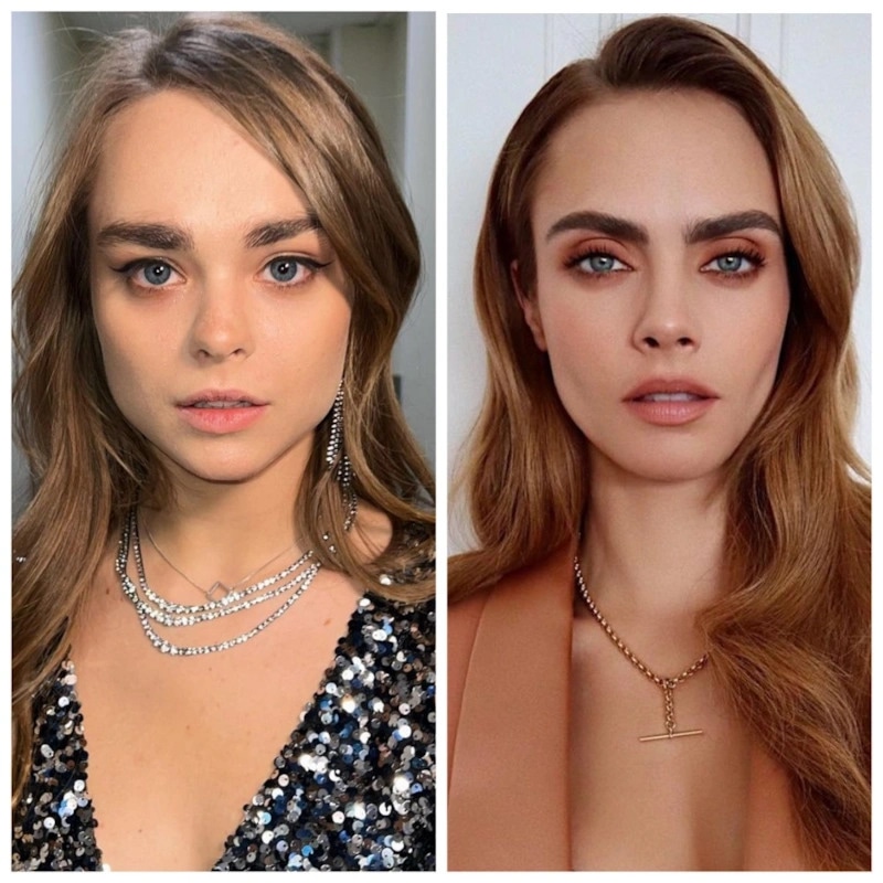 Маха Горячёва и Кара Делевинь