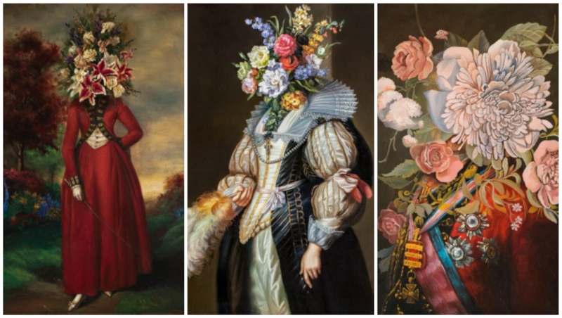 Картины Никаса Сафронова из серии «Люди-цветы»