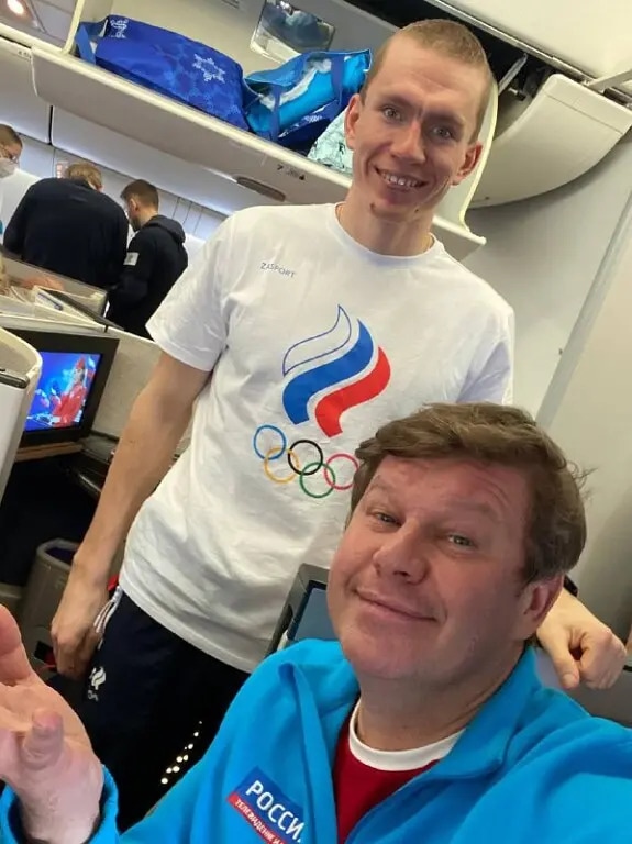 Александр Большунов и Дмитрий Губерниев