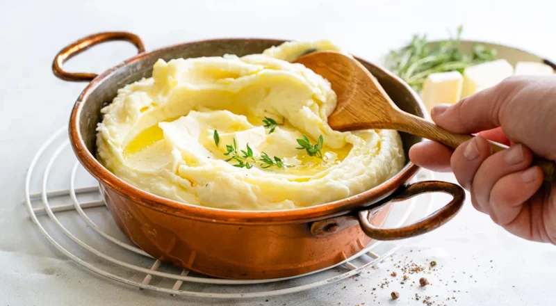 Картофельное пюре готовят с бульоном, яйцом или плавленым сыром вместо молока Картофельное пюре готовят с бульоном, яйцом или плавленым сыром вместо молока