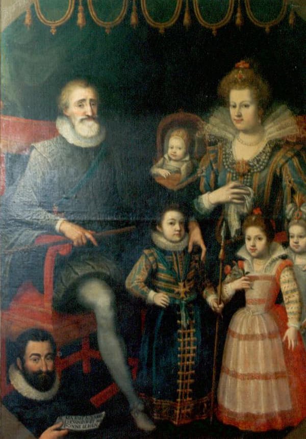 Мария Медичи с семьей