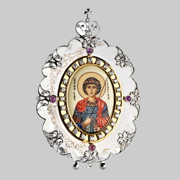 Икона «Святой Великомученик Георгий Победоносец». Ювелирный дом Моисейкин