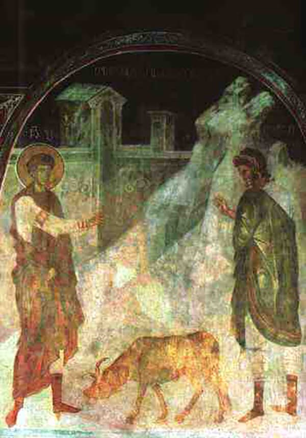 Святой Георгий воскрешает павшего вола
