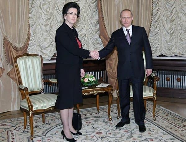 Нино Бурджанадзе и Владимир Путин