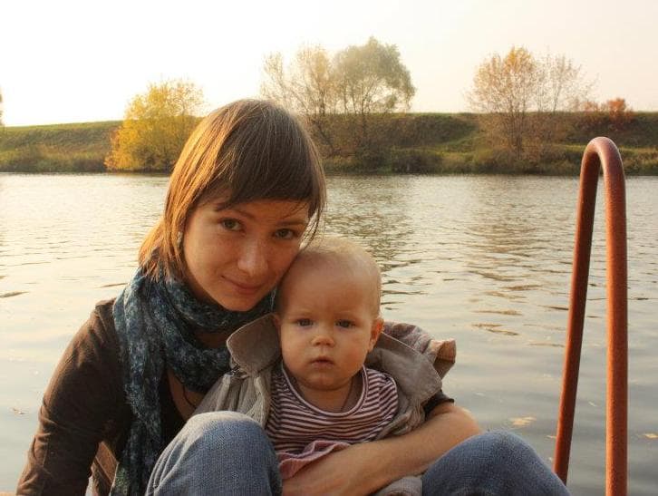 Дарья Мясищева с дочерью