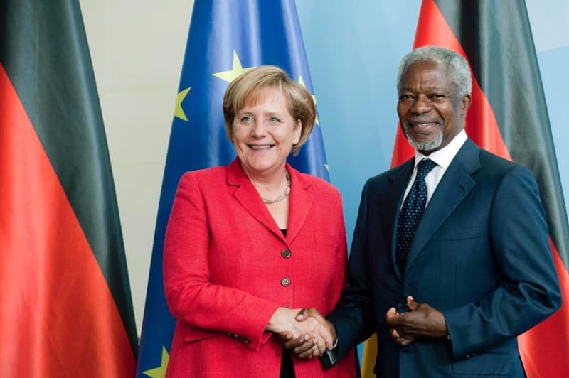Ангела Меркель и Кофи Аннан