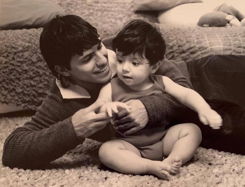 Серхио Агуэро в детстве с отцом