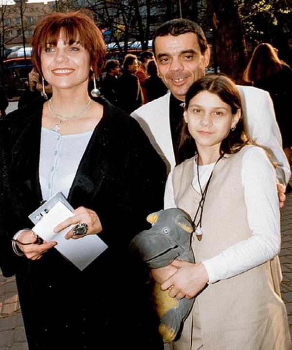 Константин Райкин, жена Елена Бутенко и дочь Полина Райкина